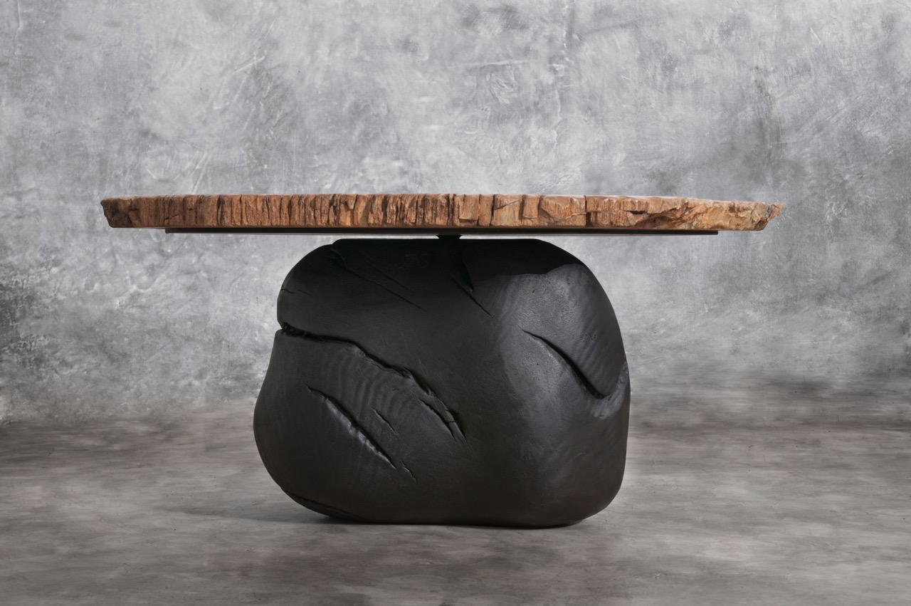 Set Of Petrified Wood Coffee Table Jerome Abel Seguin